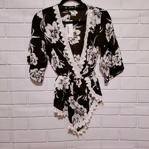 Floral print romper